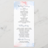 Dusty Blue en Blush bruiloft programma's (Achterkant)