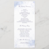 Dusty Blue en Blush bruiloft programma's (Achterkant)