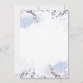 Dusty Blue en Blush Floral Vrijgezellenfeest Kaart (Achterkant)