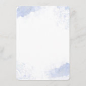 Dusty Blue en Blush Wedding Informatie Gast Informatiekaartje (Achterkant)