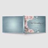 Dusty Blue en Blush Woodland Winter Wedding Gastenboek (Volledig)