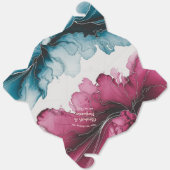 Dusty Blue en Bourgondische wervelende bruiloft Bedankdoosjes (Ongevouwen)