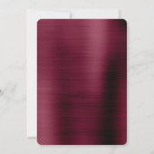 Dusty Blue en Cranberry Burgundy Wedding Kaart (Achterkant)