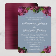 Dusty Blue en Cranberry Burgundy Wedding