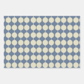 Dusty Blue en Cream Patronen met Kerstmis Inpakpapier Vel (Voorkant 2)