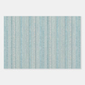 Dusty Blue en Cream Striped Inpakpapier Vel (Voorkant 2)