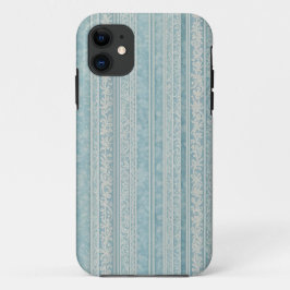 Dusty Blue en Cream Stripes Case-Mate iPhone Case