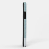 Dusty Blue en Cream Stripes gepersonaliseerd Case-Mate iPhone Case (Achterkant/rechts)