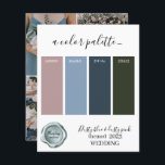 Dusty blue en dusty roze bruiloft kleuren Palette<br><div class="desc">Dusty blue en dusty roze bruiloft kleuren Palette Card 2023</div>