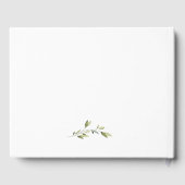 Dusty Blue en Gold Elegant Rustic Floral Wedding Gastenboek (Achterkant)