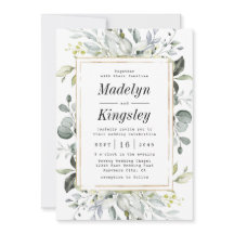 Dusty Blue en Gold Elegant Rustic Floral Wedding