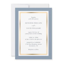 Dusty Blue en Gold Elegant Wedding