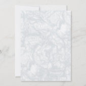 Dusty Blue en Gold Marble Wedding Invitations (Achterkant)