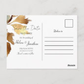 Dusty Blue en Gold Save the Date Invitation Kaart (Achterkant)