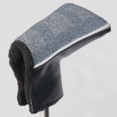 Dusty Blue en Grey op Tweed Design Golfheadcover (3/4 voorkant)