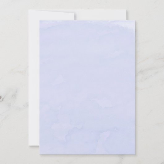 Dusty Blue en Lavender Paint Peony Wedding Invite (Achterkant)