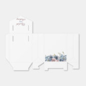 Dusty Blue en Mauve Bloemen Waterverf Bruiloft Fav Bedankdoosjes (Uitgevouwen)