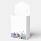 Dusty Blue en Mauve Bloemen Waterverf Bruiloft Fav Bedankdoosjes (Geopend)