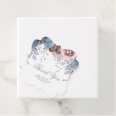 Dusty Blue en Mauve Floral Bedankt Bedankjes Labels (In situ)