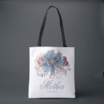 Dusty Blue en Mauve Floral Elegant Wedding Tote Bag<br><div class="desc">Stoffig blauw en mauve elegante moderne bloemenbruiloft tassen</div>