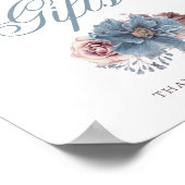 Dusty Blue en Mauve Wedding Cards en Gifts Sign Poster (Hoek)