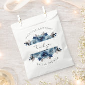 Dusty Blue en Navy Floral Hartelijk dank Bedankzakje (Geknipt)