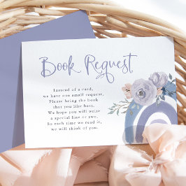 Dusty Blue en Paars | Verzoek om Baby Rainbow Informatiekaartje