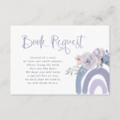 Dusty Blue en Paars | Verzoek om Baby Rainbow Informatiekaartje (Voorkant)