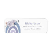 Dusty Blue en Paarse Boho | Regenboog Etiket (Voorkant)