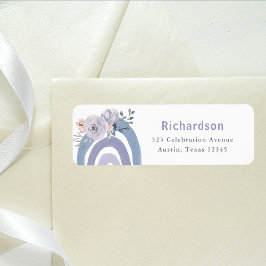 Dusty Blue en Paarse Boho | Regenboog Etiket