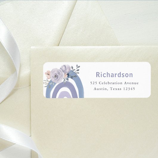 Dusty Blue en Paarse Boho | Regenboog Etiket