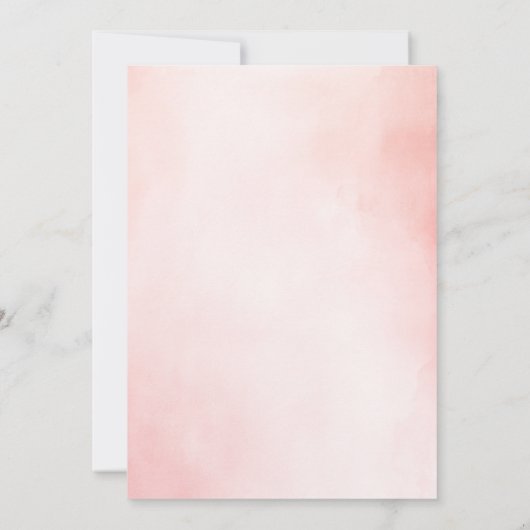 Dusty Blue en Pink Elegant Etherische Doop Kaart (Achterkant)