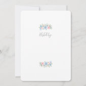 Dusty Blue en Pink Floral Vrijgezellenfeest Kaart (Achterkant)