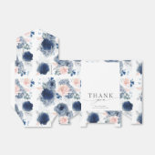 Dusty Blue en Pink Floral Wedding Bedankdoosjes (Uitgevouwen)