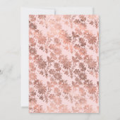 Dusty Blue en Roos Gold Floral Couples Shower Kaart (Achterkant)