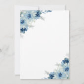 Dusty Blue en Sage Green Bruiloft Kaart (Achterkant)