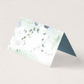 Dusty Blue en Sage Green Eucalyptus Botanical Kaart (Achterkant)