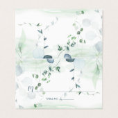 Dusty Blue en Sage Green Eucalyptus Botanical Kaart (Buitenkant ongevouwen)