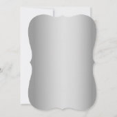 Dusty Blue en Silver Foil Elephant Vrijgezellenfee Kaart (Achterkant)