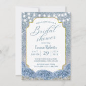 Dusty Blue en Silver Glitter Ombre Vrijgezellenfee Kaart (Voorkant)