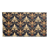 Dusty Blue en Sinaasappel Art Deco Kussensloop (Achterkant-Rechts)