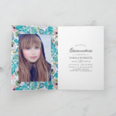 Dusty Blue en Turquoise Floral Quinceañera (Binnen)