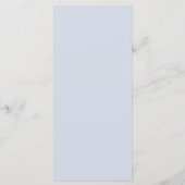Dusty Blue en White Floral Wedding Menu (Achterkant)