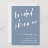 Dusty Blue en White Modern Vrijgezellenfeest Kaart (Voorkant)