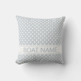Dusty Blue en White Small Geometric Shippo Pattern Buitenkussen