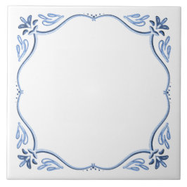 Dusty Blue en White Tegeltje