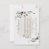 Dusty Blue en Wine Response Kaart (Voorkant)