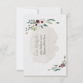 Dusty Blue en Wine Response Kaart (Achterkant)