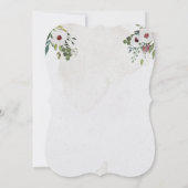 Dusty Blue en Wine Waterverf Florals Kaart (Achterkant)