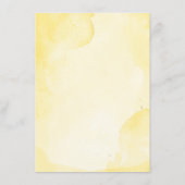 Dusty Blue en Yellow Floral bruiloft informatie Informatiekaartje (Achterkant)